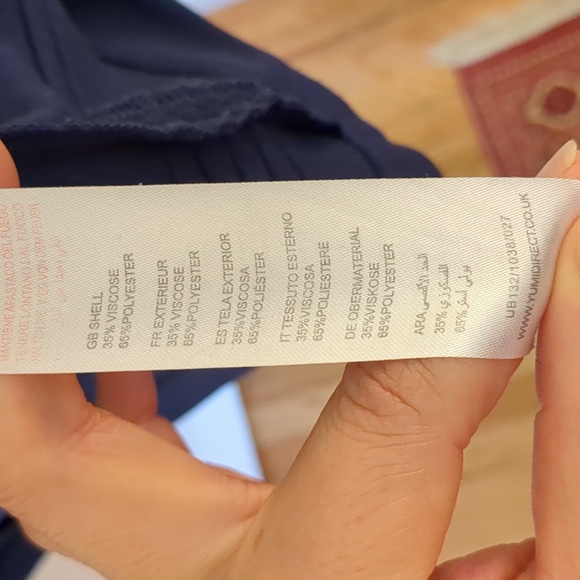 *3/$25 Uttam Boutique navy blue dress with pockets - Picture 5 of 7